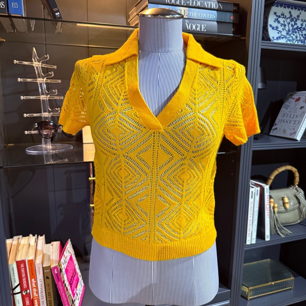 J.Crew Cashmere Lace Pontelle Sweater Polo – Size XS